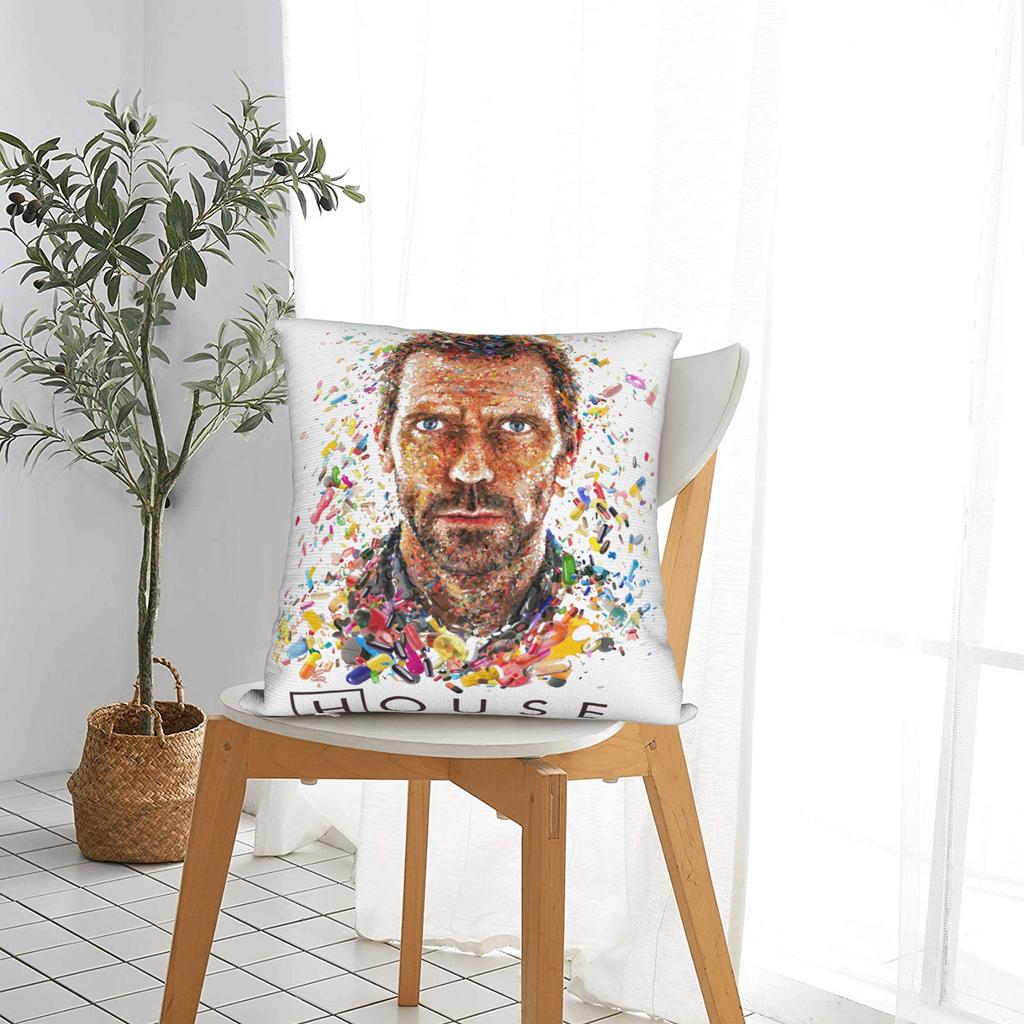 Подушки House MD Квадратные Наволочки Полиэстер Гостиная Хью Лори Чехол для Подушки Крутая Декоративная Наволочка 40*40