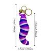 Creative Fidget Slug Keychain Plastic Twist Flexible Fidget Toy Colorful Sensory Slug  Decoration