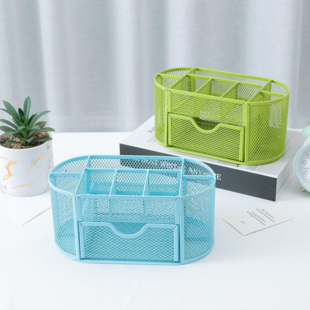 Многофункциональный настольный органайзер с 9 сетками, металлический сетчатый держатель для ручек, контейнер для канцелярских принадлежностей, офисные школьные принадлежности
