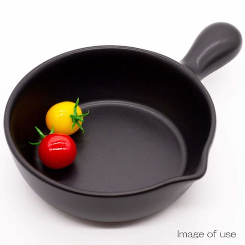 Suzuki Banko Ware "Hotto Kurashi Jozu" Ajillo Pot (Medium) Black 7138-4324