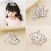 Kids Glitter Tiaras 3D Crown Hairbands for Girls Sparkling Festival Princess Hair Sticks Girls Headwear Kids Hair Accessories