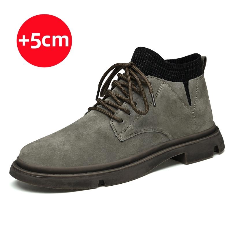 Модные, популярные мужские ботильоны из Европы и Америки, высококачественные туфли, увеличивающие рост, классические мужские деловые туфли на толстой подошве