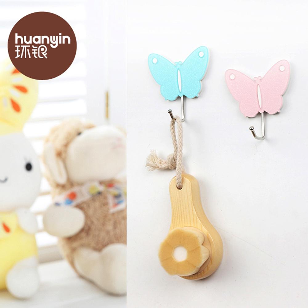 Modern Design Self-Adhesive Colorful Decorative Butterfly Plastic Hook Multifunctional