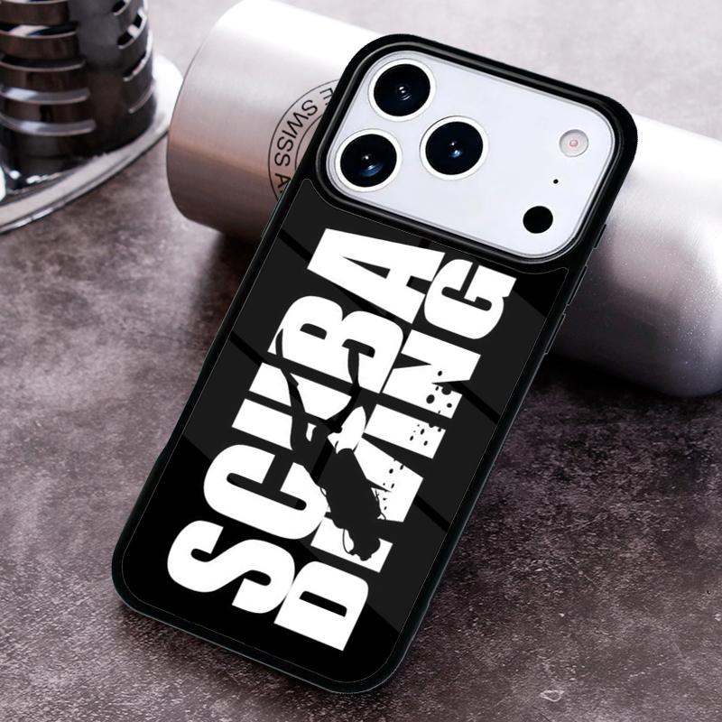 Scuba Diver Diving Phone Case For iPhone 17,16e,15,14,13,12,11,Mini,Pro,MAX soft Silicone Cover