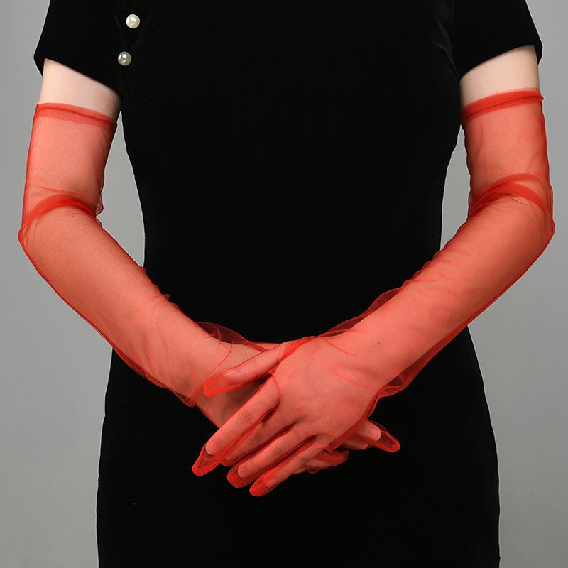 Casual Thin Mesh Lace Gloves Women S Black Silk Sexy Breathable Sunscreen