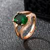 Sace Gems Кольцо из медного сплава с зеленым цирконом, женское свадебное обещание, подарок для вечеринки