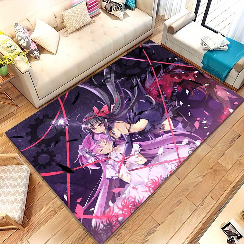 Милая Puella Magi Madoka Magica Мультяшный Нескользящий Ковер для Гостиной Мягкий Ковер для Спальни Игровой Комнаты Дивана, Декор для Дома Придверный Коврик