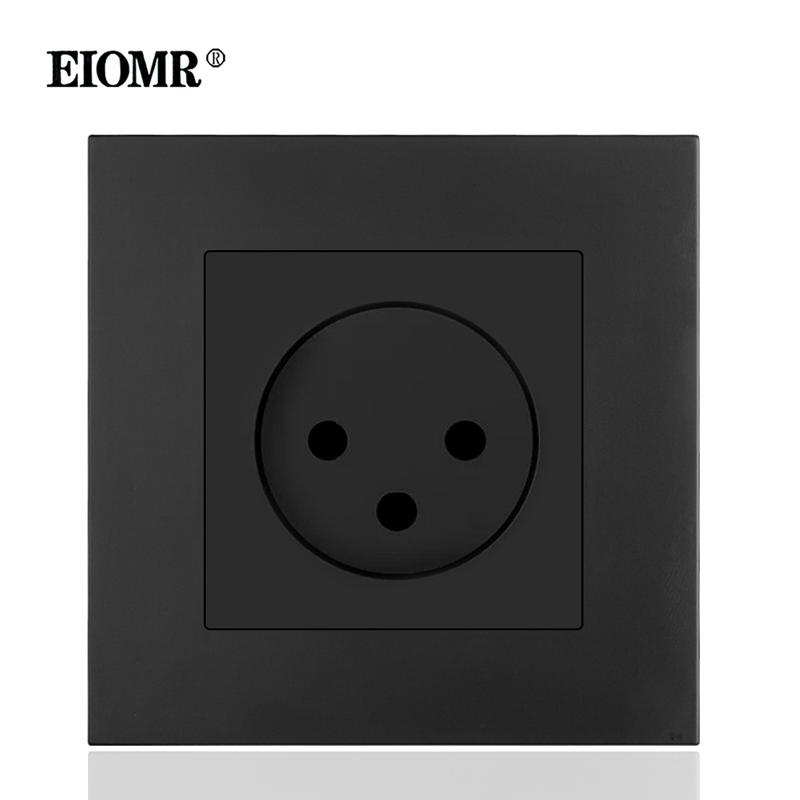 Розетка стандартная для Израиля EIOMR, Размер 86мм*86мм Белый Черный Настенная розетка, AC 100~250V 16A 3-контактная розетка для Израиля для дома и офиса