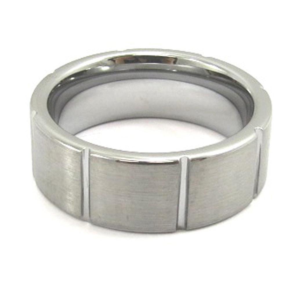 Кольцо из вольфрама 'High Tech' Black Silver