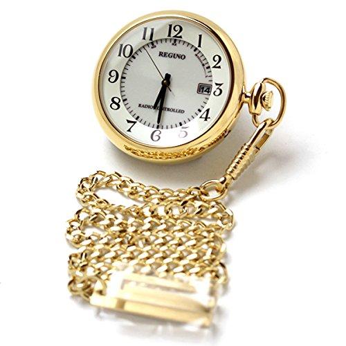 Карманные часы CITIZEN REGUNO, радиочасы на солнечных батареях и подставка для карманных часов [Citizen] KL7-922-31 (Золотой цвет)