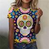 Women's T-shirt 3D Printed Round Neck Short Sleeved T-shirt Luxury Women's T-shirt Girls' Clothing