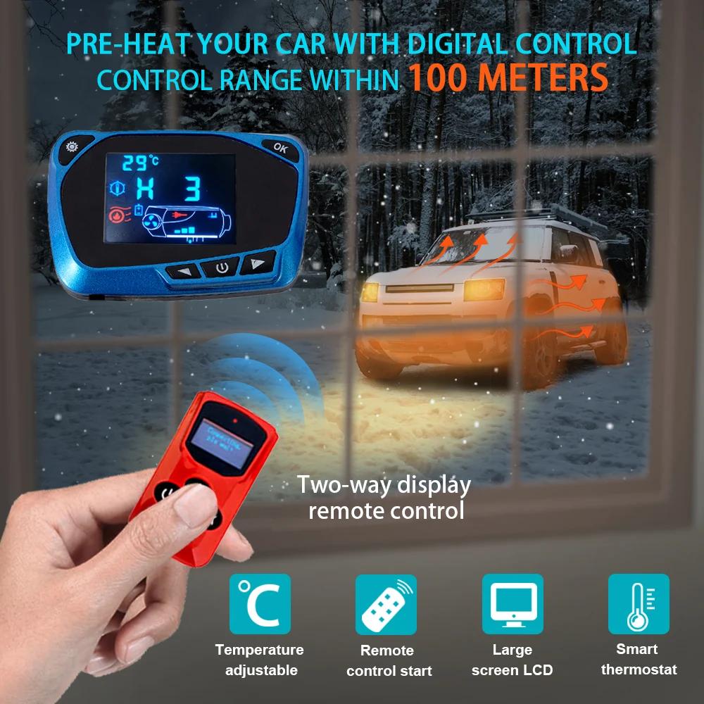 Автомобильный дизельный парковочный обогреватель 24В 220В 5кВт-8кВт Двусторонний пульт дистанционного управления Парковочный обогреватель Низкий уровень шума Большое отверстие для домашних комплектов с подогревом