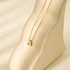 ins light luxury oval water drop zircon pendant necklace stainless steel 18K gold design exquisite neck jewelry women
