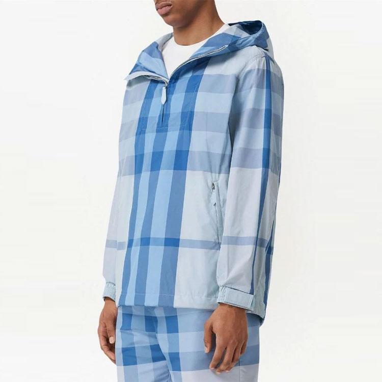 Burberry Check Packaway Half Zip Hooded Jacket 80510451