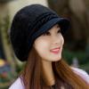 Ladies rabbit fur hat, winter hot knitted hat children, winter warm hat