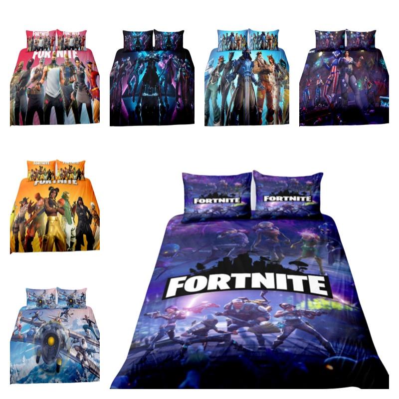 Комплект постельного белья Fortnite 3 предмета Комплект постельного белья с наволочкой и пододеяльником Полиэстеровый материал