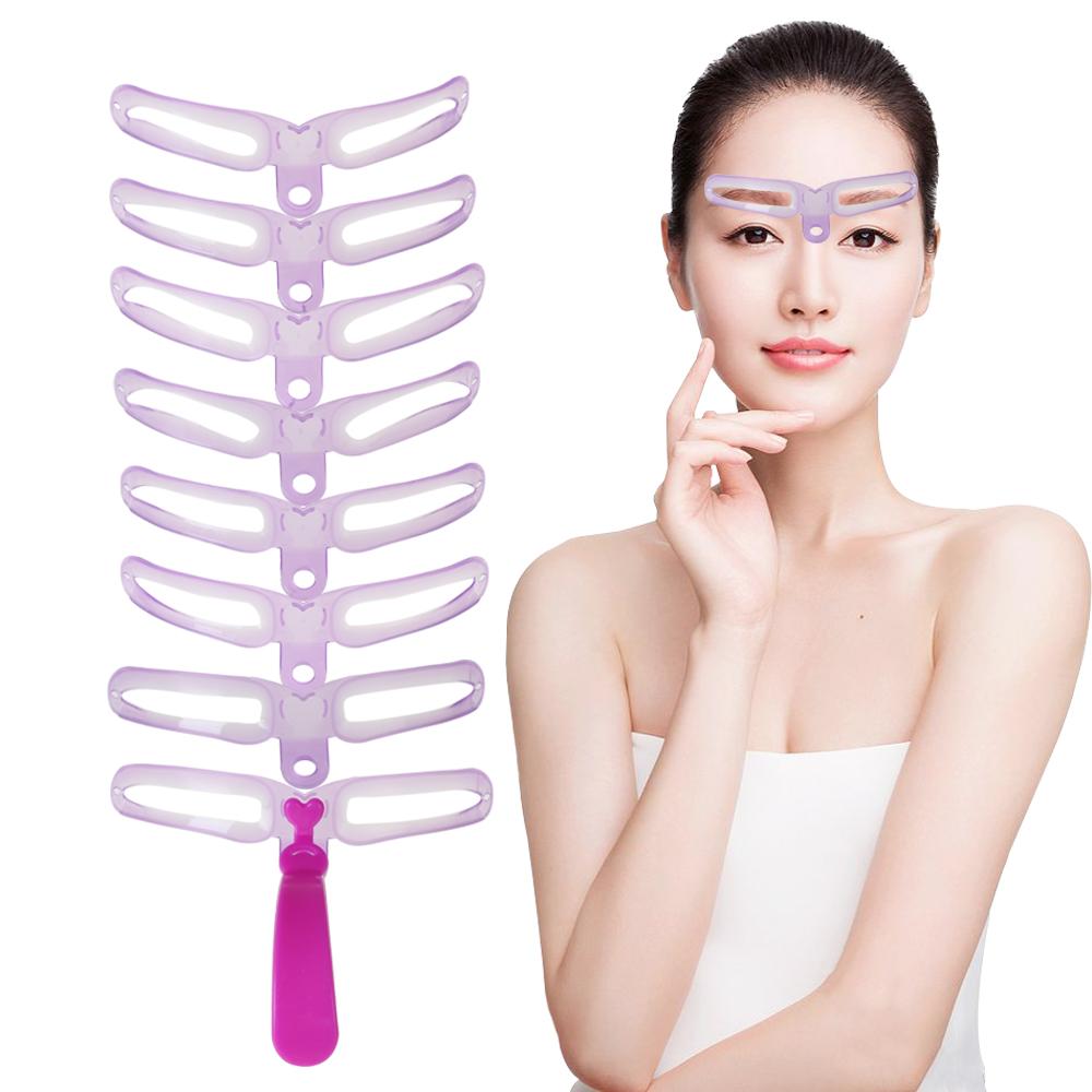 Модная многоразовая косметическая карточка для бровей, шаблон для формирования, набор трафаретов для бровей, определение бровей