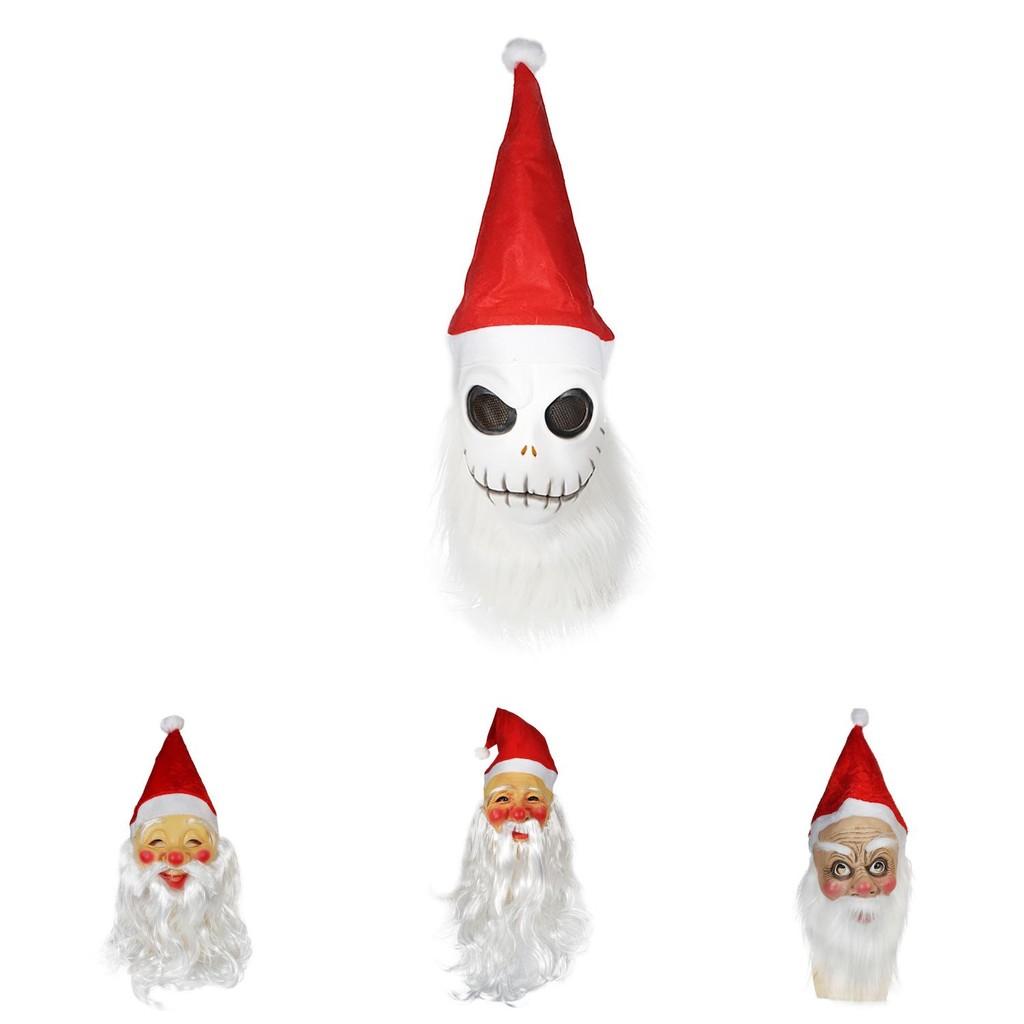 Праздничные латексные маски с Гринчем и Сантой для рождественских торжеств