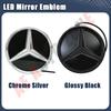 tuhgj1 Car Sticker Chrome Silver OE Style Emblem Front Grille Star Emblems Logo For Mercedes Benz B W245 C W204 C300 C250 GLK X204 GLK3