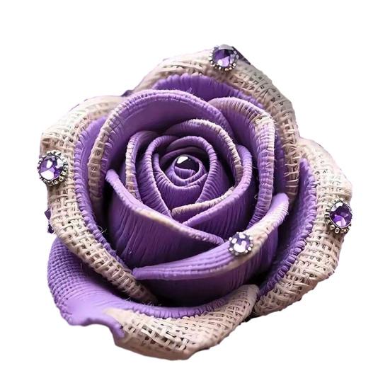 Цветочный Плюшевый Коврик для Пола 3D Реалистичный Стразы Крючком Роза Узор Нескользящий Напольный Коврик Быстросохнущий Впитывающий Коврик для Ванной Комнаты Кухни