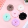 2Pcs Women Girls Winter Fur Hair Scrunchies Pom Pom Hair Tie Fuzzy Elastic Hair Bands Ponytail Holders Hair Accessories