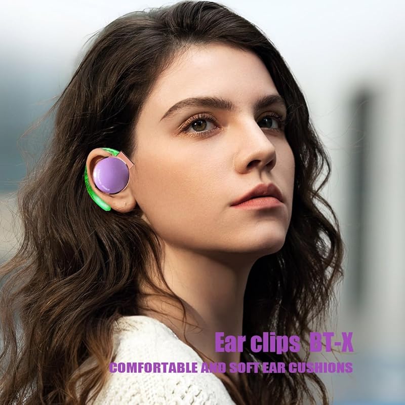 wireless earphones ear hook type clip headphones Bluetooth 5.3 lightweight earphones It doesn't hurt to wear it suitable for holiday gifts (rose gold
