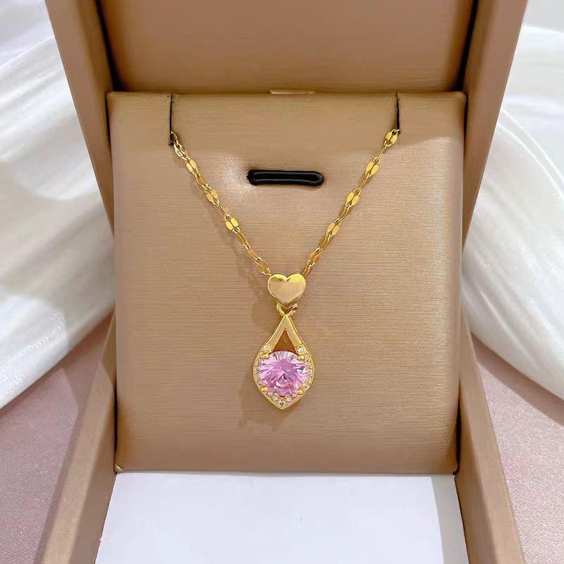 Ожерелье «Капля любви» женское универсальное, с темпераментом, слегка инкрустированное бриллиантами, цепочка для ключицы с ювелирными изделиями