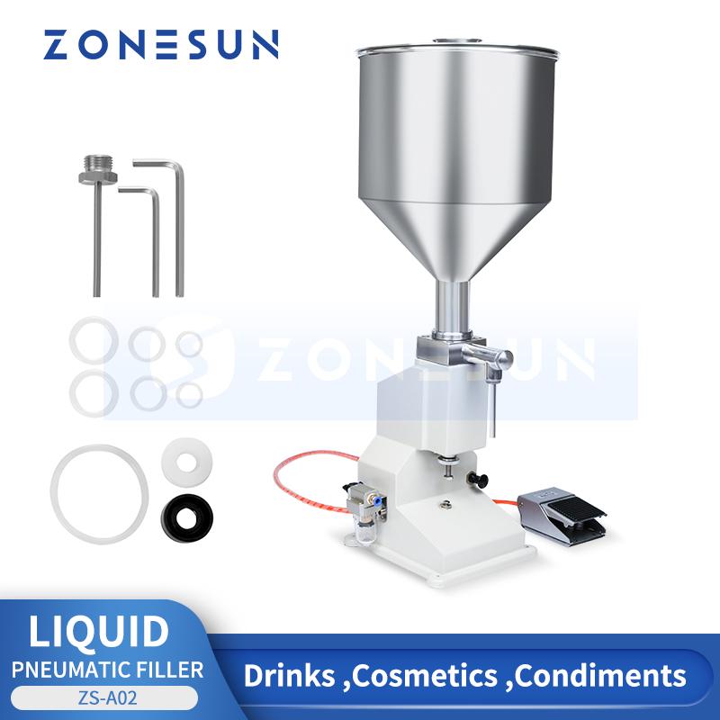 ZONESUN ZS-A02 Полностью пневматическая машина для розлива крема, шампуня, косметической пасты