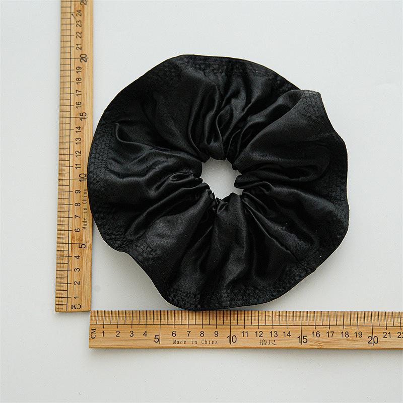 Oversized Solid Color Scrunchies Korean Satin Large Elastic Hairbands Hair Rings Rubber Band For Women Ponytail Hair Accessories