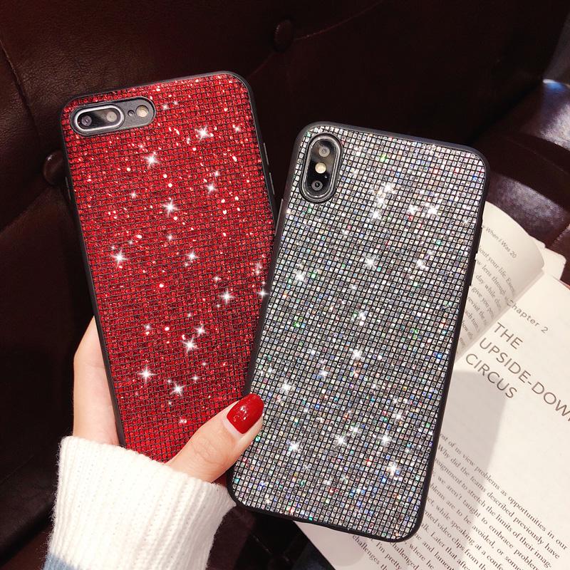 Women Glitter Bling Phone Case Luxury Soft Protective Back Cover For iPhone Samsung Huawei Honor Xiaomi Redmi