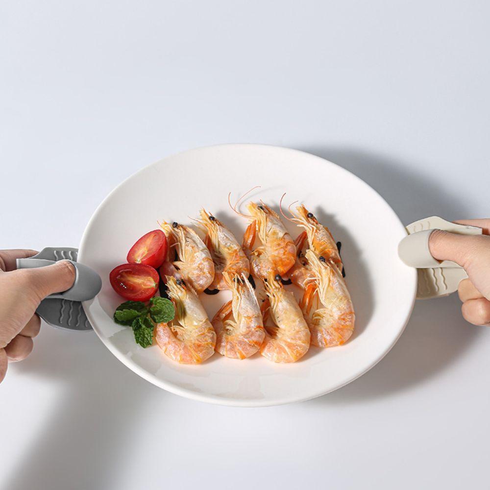 8PCS Silicone Finger Gloves Anti‑Scald Finger Protector Creative Pinch Mitts Hot Bowl/dish