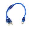 1 Rca Female To 2 Male Splitter Stereo Audio Y Adapter Cable Wire Connector