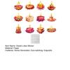 12 Pcs Diwali Festival Sticker Lotus Tealight Candle Holder Sticker Artificial Lotus Flower Labels for Indian Decor Diwali Puja Party Supplies