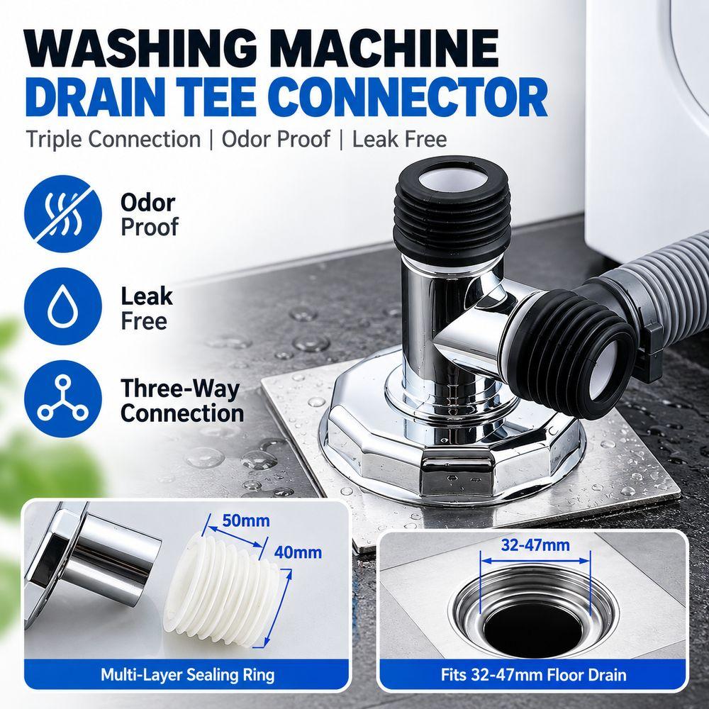 Anti-Odor Seal Washing Machine Drain Connector Drain Pipe Fitting  Washing Machine Drainage
