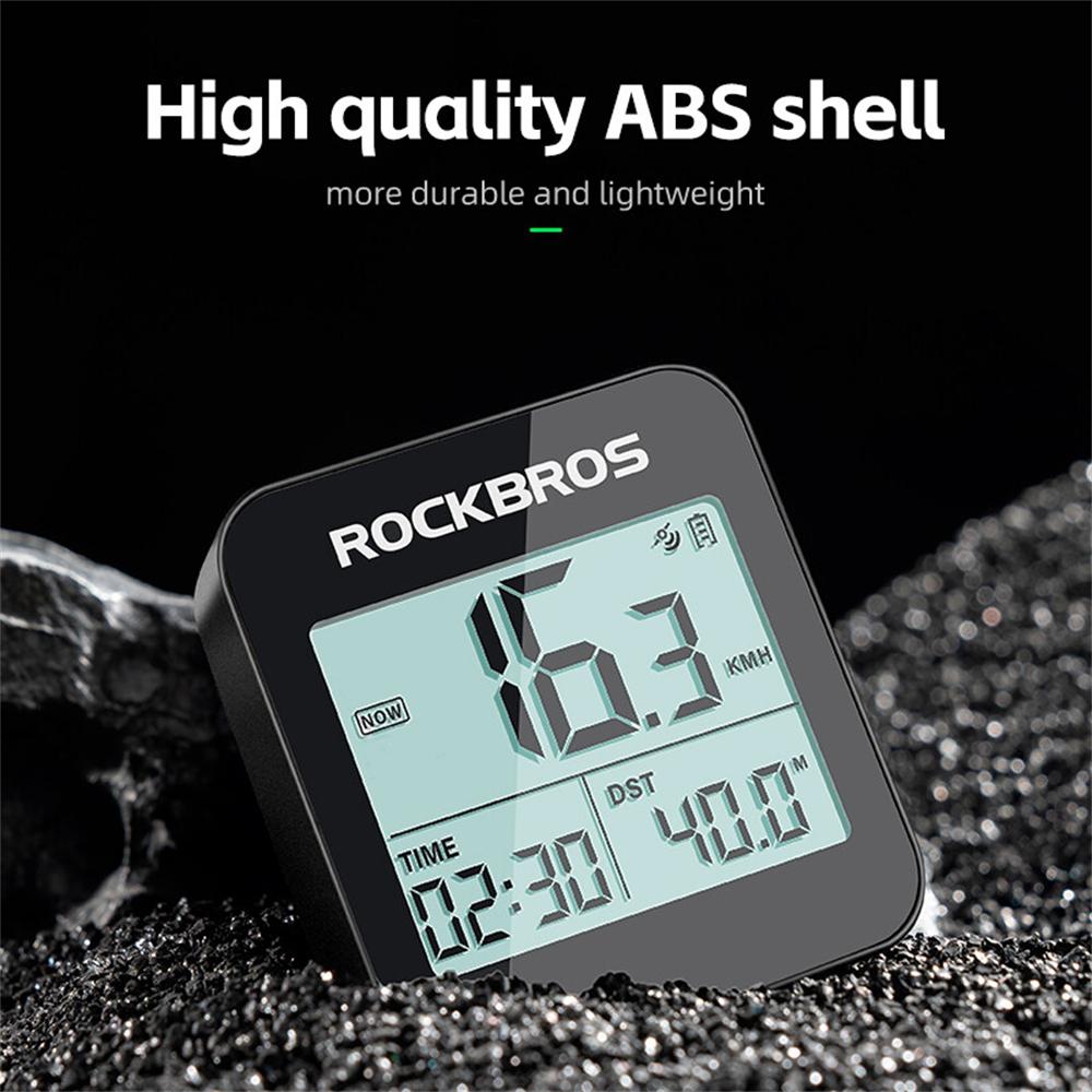 1x GPS-велокомпьютер ROCKBROS Водонепроницаемый IPX6 Беспроводной спидометр Профессиональный