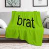 brat Throw Blanket Fade Resistant Durable Throw Blanket