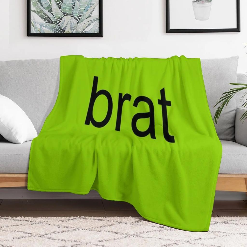 brat Throw Blanket Fade Resistant Durable Throw Blanket