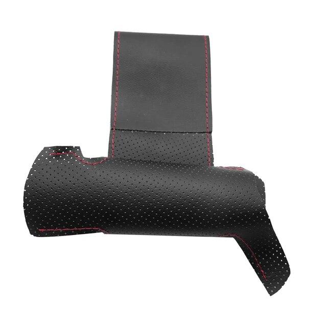 Сшитый вручную автомобильный Стайлинг, чехол из перфорированной кожи из микрофибры на руль для BMW 5 серии E60 E61 2004 2005 2006 2007 08 09