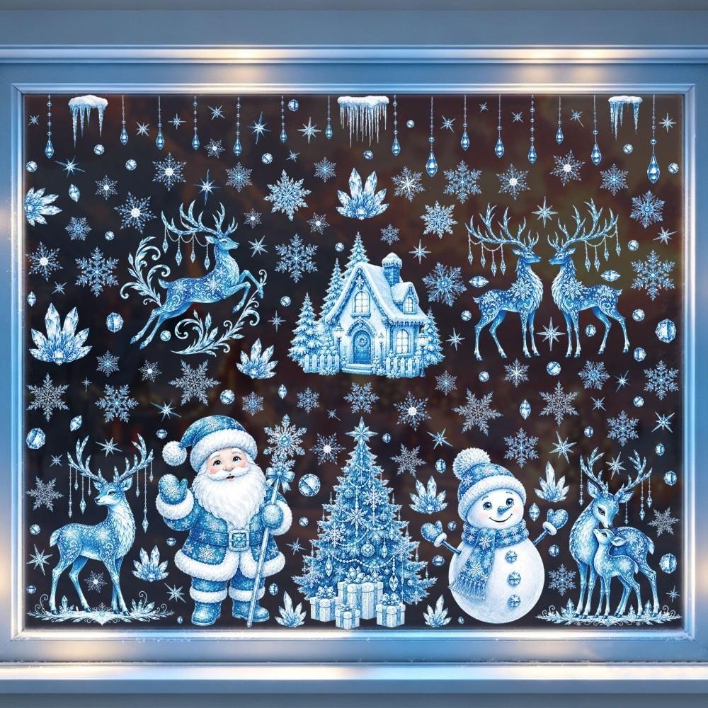 Reusable Stickers Christmas Window Stickers Christmas Static Window Stickers Home Decoration