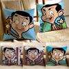 Funny Cartoon Characters Mr BeanForGrowth Cushion Cover Pillowcase Antidustmite living Room Sofa Decor Cushion Room