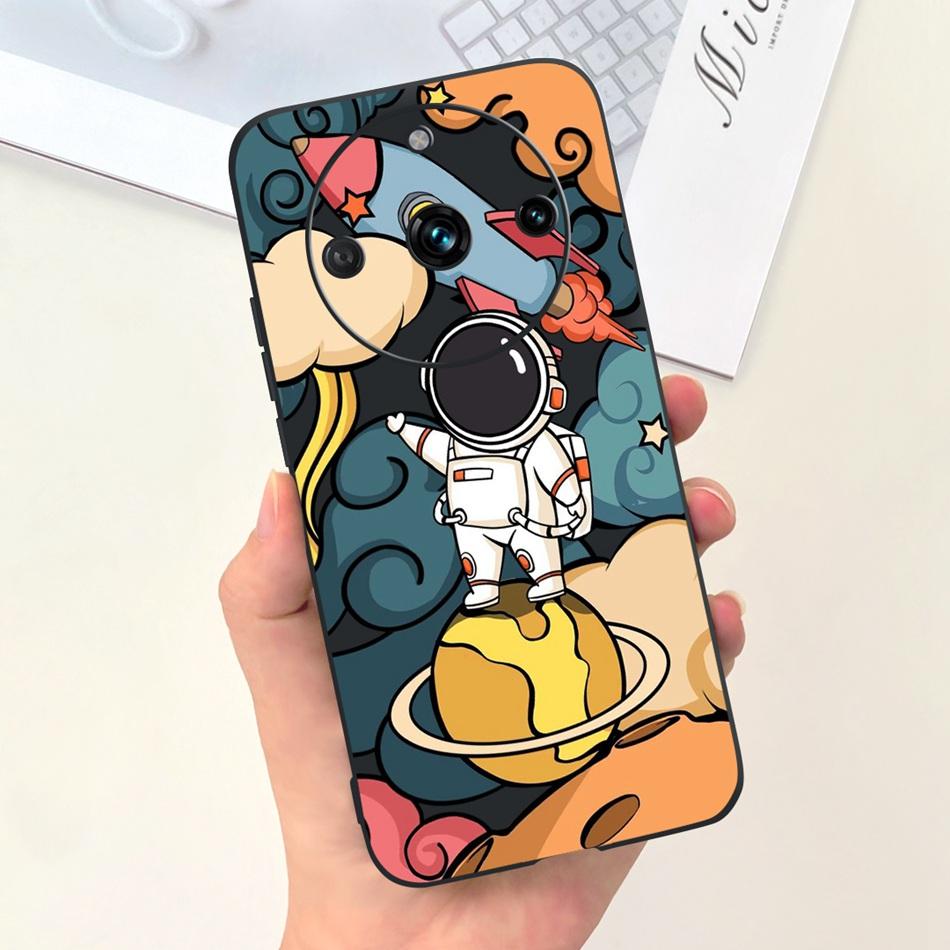 For Realme 11 Pro Plus 5G Phone Case Cute Cat Painted Jelly Silicon Soft Back Cover For Realme 11 Pro+ 11Pro 5G Cases Bumper