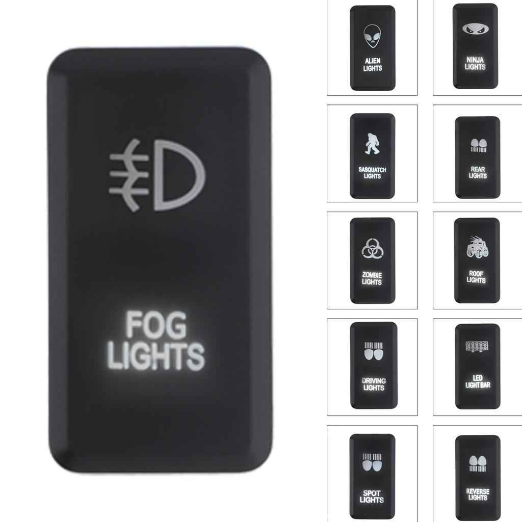 Кнопочный переключатель включения/выключения 12 В подходит для Toyota Hilux/Prado 120 с белой подсветкой