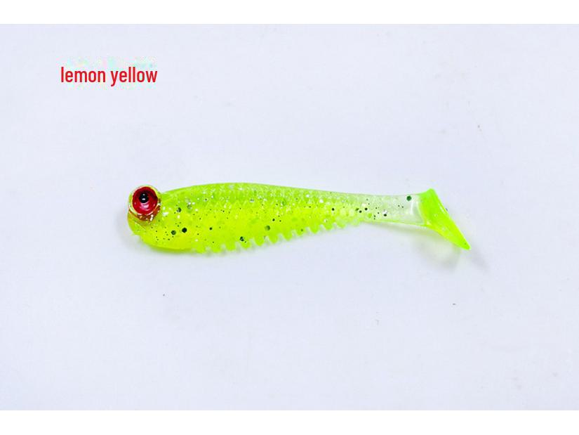 Светящаяся мини-мягкая приманка с Т-образным хвостом: Бионическая имитация рыбы рыболовные снасти