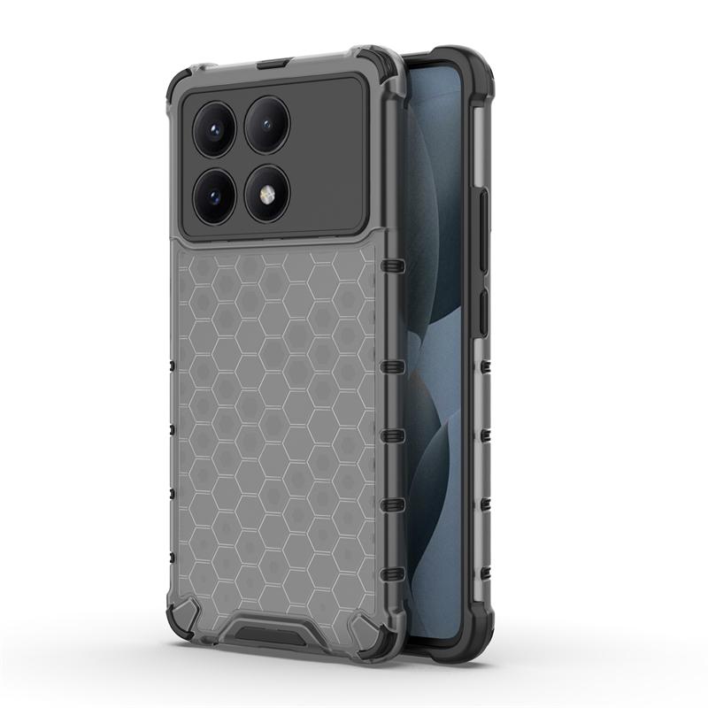 Сотовая ударопрочная для Xiaomi POCO X6 Pro Чехол Бронированный Capa POCO X6 Pro Чехол Полупрозрачный Защитный Чехол для Xiaomi POCO X6 Pro