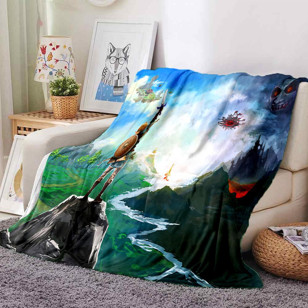 1pc Legend Zelda Skyward Sword flannel Blanket for Super Soft Cute Comfort Blanket for Travel Bedding Couch Sofa Blanket Y82553