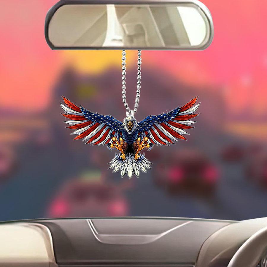 Брелок и украшение для автомобиля в виде орла с американским флагом — креативный подарок своими руками