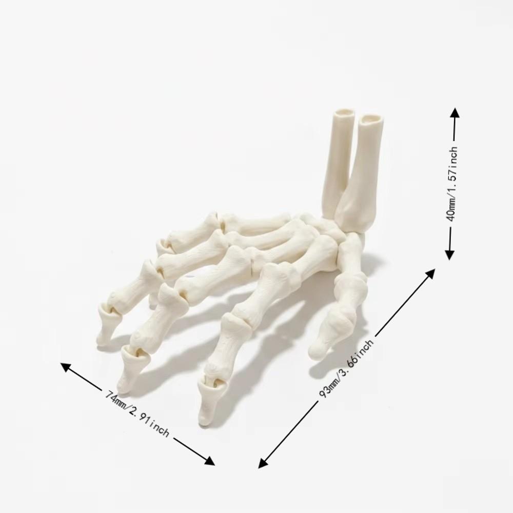 White 3D Printed Hand Bone 3D Printed Halloween Skeleton Hand Halloween Decoration
