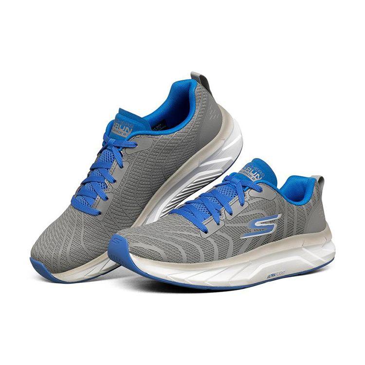 Skechers Go Run Balance 2 Ткань Синтетическая кожа Низкие беговые кроссовки Мужские кроссовки Серый Синий 246013-GYBL