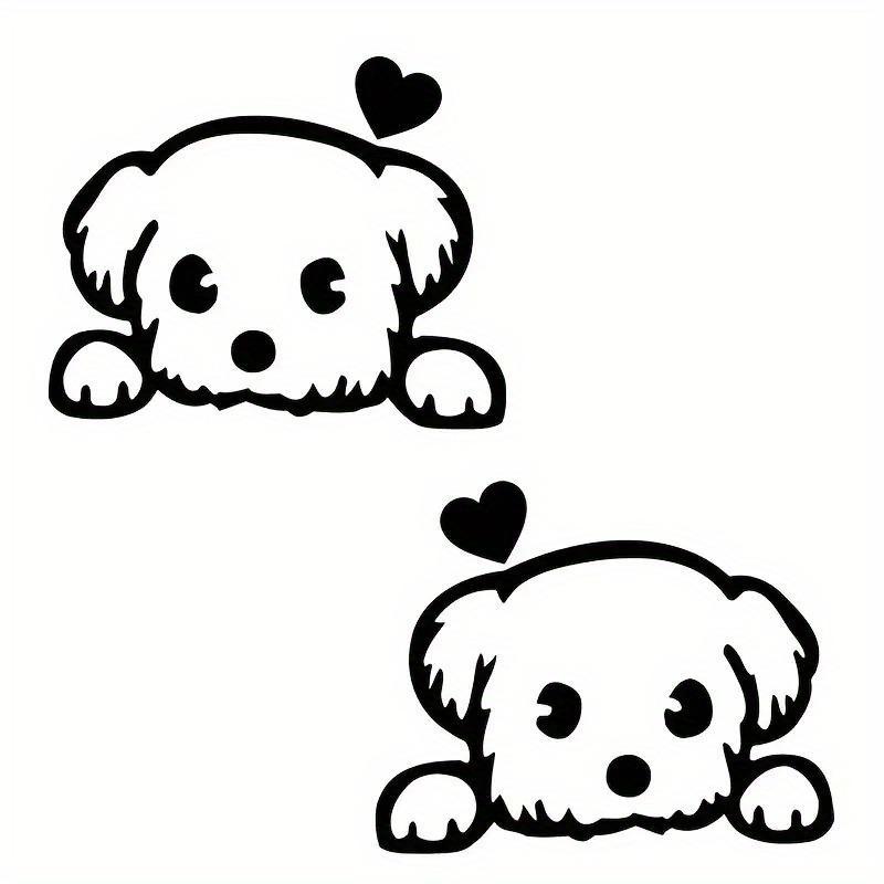 2 шт./набор Милая собака Автомобиль Мотоцикл Внедорожник Грузовик Окно Стена Играть Роль Наклейки Наклейка на зеркало заднего вида Автоаксессуары