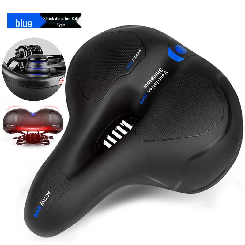 Universal Super Soft Silicone Bicycle Saddle with Shock Absorption - Mountain Bike Seat for Men and Women
